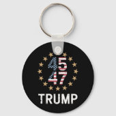 Trump 2024 Vlag neemt Amerika terug Trump 45 47 Sleutelhanger (Voorkant)