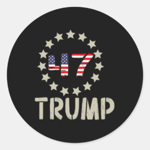 Trump 2024 Vlag (op Byck) Take America CK Trump FL Ronde Sticker