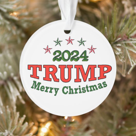 TRUMP 2024 Vrolijk kerstacryl Ornament (Boom)