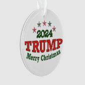 TRUMP 2024 Vrolijk kerstacryl Ornament (voorkant)