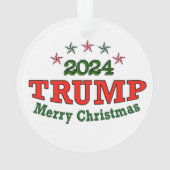TRUMP 2024 Vrolijk kerstacryl Ornament (achterkant)
