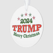 TRUMP 2024 Vrolijk kerstacryl Ornament (voorkant)