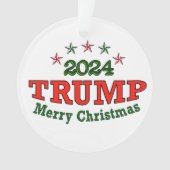 TRUMP 2024 Vrolijk kerstacryl Ornament (voorkant)