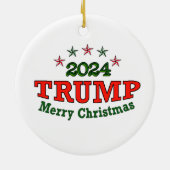 TRUMP 2024 Vrolijk Kerstfeest Keramisch Ornament (Achterkant)