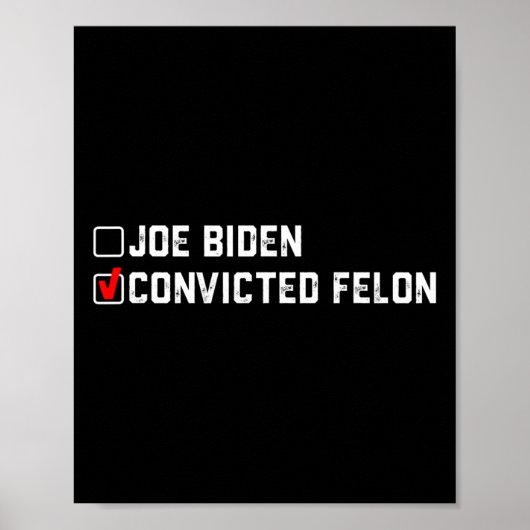 Trump 2024 vs Joe Biden stembiljet Grappig 2024 Fe Poster (Voorkant)