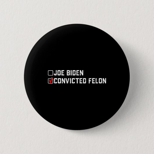 Trump 2024 vs Joe Biden stembiljet Grappig 2024 Fe Ronde Button 5,7 Cm (Voorkant)