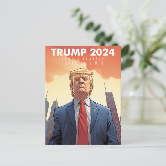 Trump 2024 - VS - Make America Great Again - Come Briefkaart (Staand voorkant)