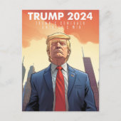 Trump 2024 - VS - Make America Great Again - Come Briefkaart (Voorkant)