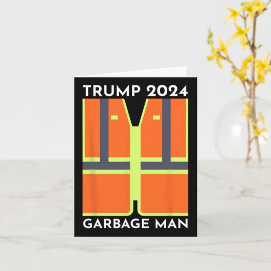 Trump 2024 vuilnisman grappig afval patriotten ste kaart (Gele Bloem)