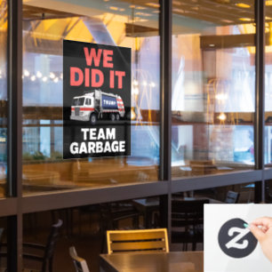 Trump 2024 Vuilniswagen We Hebben Het Gedaan Team Raamsticker