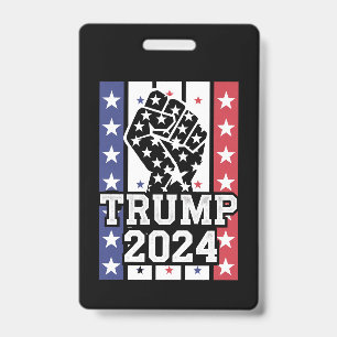 Trump 2024 Vuist Outlaw Hillbilly J.D.Vance 2024 Badge