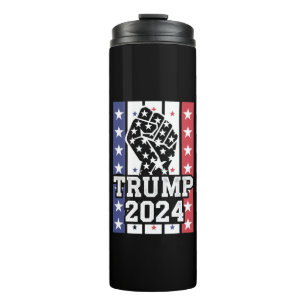 Trump 2024 Vuist Outlaw Hillbilly J.D.Vance 2024 Thermosbeker
