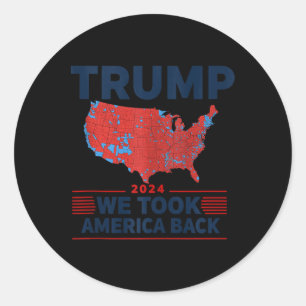 Trump 2024 We hebben de verkiezingsuitslag in Amer Ronde Sticker