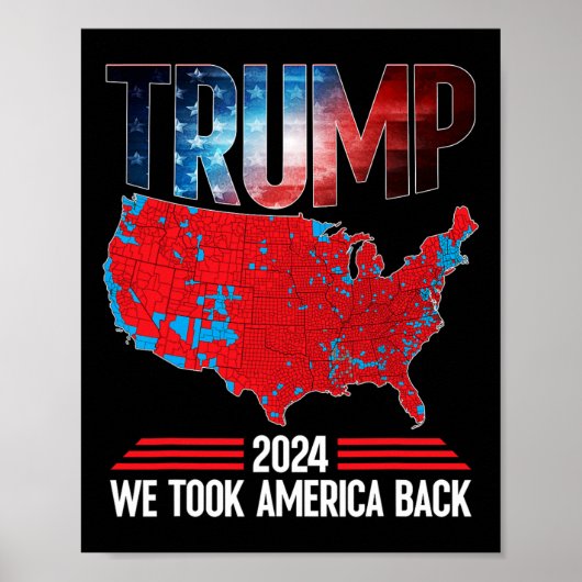 Trump 2024 We hebben de verkiezingsuitslag van Ame Poster (Voorkant)