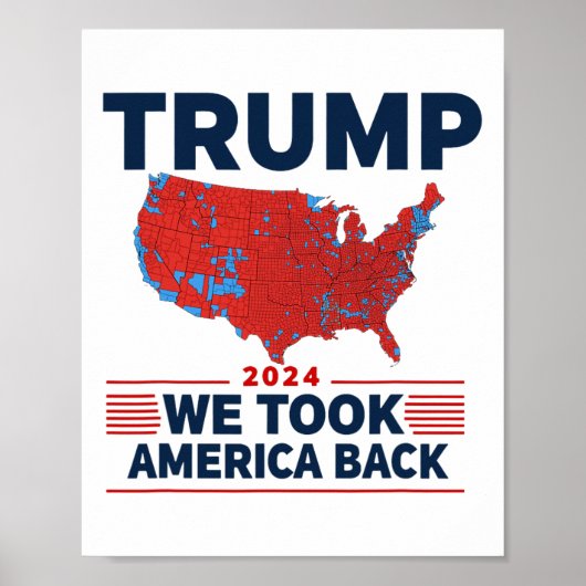 Trump 2024 We hebben de verkiezingsuitslag van Ame Poster (Voorkant)