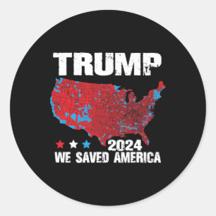 Trump 2024 We hebben de verkiezingsuitslag van Ame Ronde Sticker