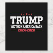 Trump 2024 We Took America Back 47 VS Wijn Etiket (Enkel label)