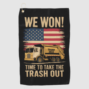 Trump 2024 We Won Wins Overwinning Inauguratie 202 Golfhanddoek
