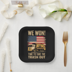 Trump 2024 We Won Wins Overwinning Inauguratie 202 Papieren Bordje