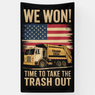 Trump 2024 We Won Wins Overwinning Inauguratie 202 Spandoek