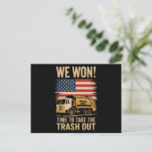 Trump 2024 We Won Winst Victory Inauguration 2025 Briefkaart (Staand voorkant)