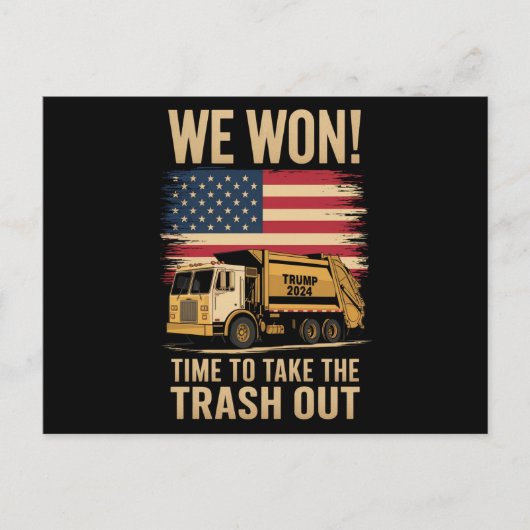 Trump 2024 We Won Winst Victory Inauguration 2025 Briefkaart (Voorkant)