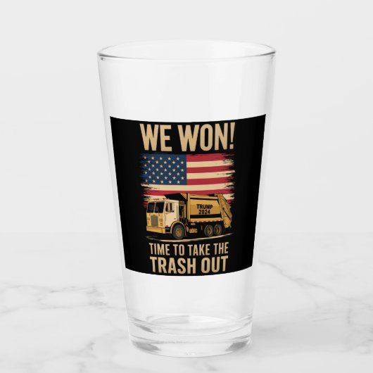 Trump 2024 We Won Winst Victory Inauguration 2025 Glas (Voorkant)