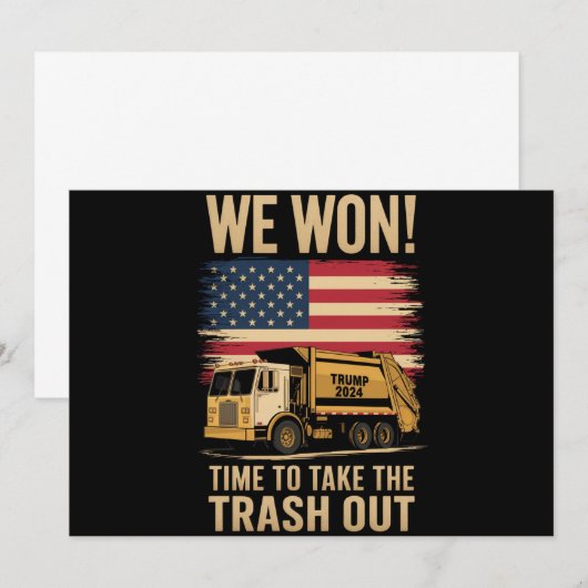 Trump 2024 We Won Winst Victory Inauguration 2025 Kaart (Voorkant / Achterkant)