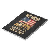 Trump 2024 We Won Winst Victory Inauguration 2025 Notitieblok (Linkerzijde)