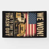 Trump 2024 We Won Winst Victory Inauguration 2025 Spandoek (Horizontaal)