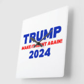 Trump 2024 weer goed vierkante klok (Hoek)