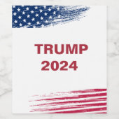 Trump 2024 wijn etiket (Enkel label)