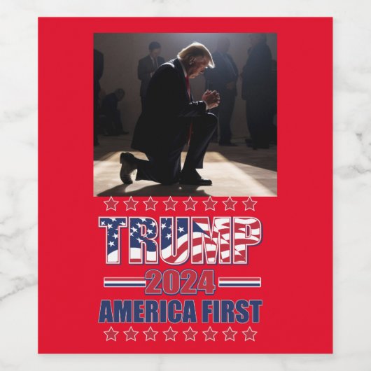 Trump 2024 wijn etiket (Enkel label)