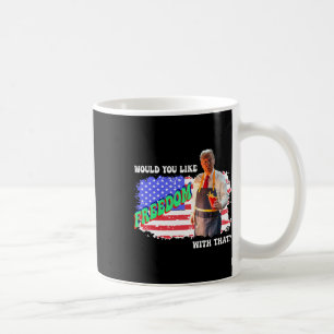 Trump 2024 Wilt u vrijheid bij die frietjes  Koffiemok