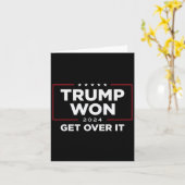 Trump 2024 won Get Over It - Zwart Kaart (Gele Bloem)