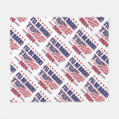 Trump 2024 zal terug zijn fleece deken (Voorkant (Horizontaal))