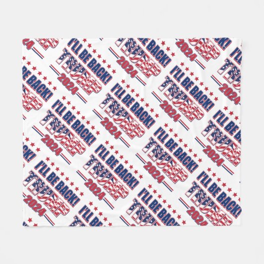 Trump 2024 zal terug zijn fleece deken (Voorkant (Horizontaal))