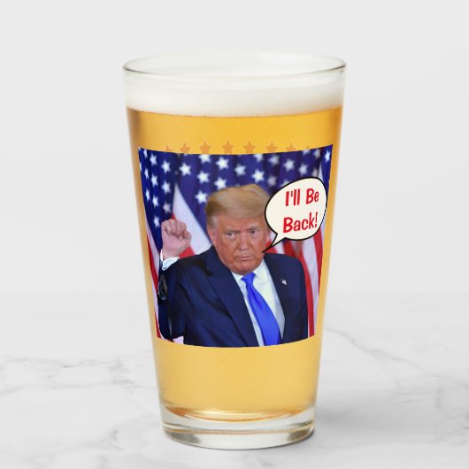 Trump 2024 zal terug zijn glas (Voorkant gevuld)