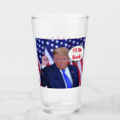 Trump 2024 zal terug zijn glas (Voorkant)