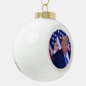 Trump 2024 zal terug zijn keramische bal ornament (Links)