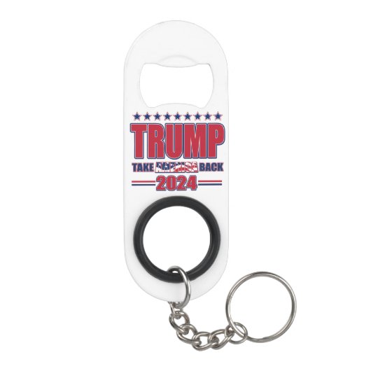 Trump 2024 zal terug zijn mini flessenopener (Achterkant)