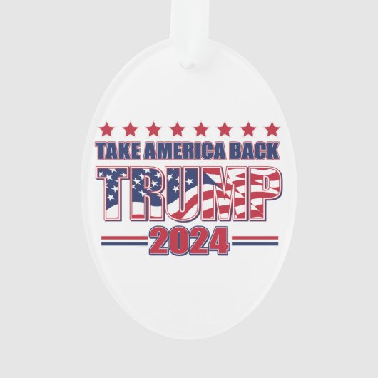 Trump 2024 zal terug zijn ornament (achterkant)