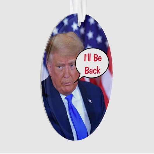 Trump 2024 zal terug zijn ornament (voorkant)