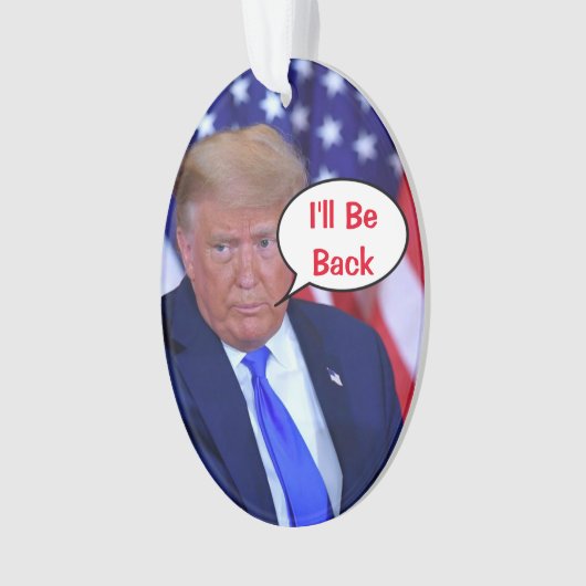 Trump 2024 zal terug zijn ornament (voorkant)