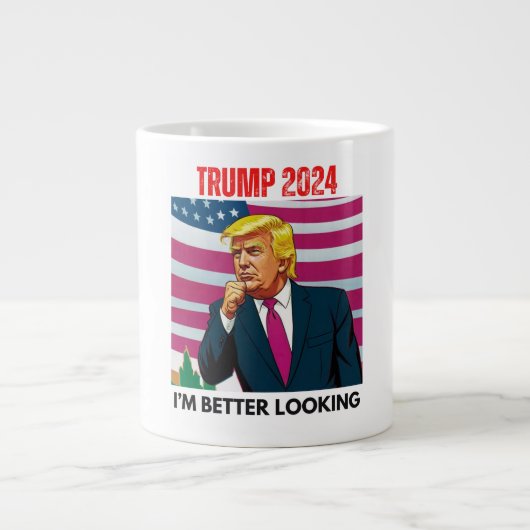 TRUMP 2024 ZIET ER BETER UIT GROTE KOFFIEKOP (Voorkant)