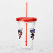 Trump 2024 zwaaien vlag acryl drinkbeker (Rechts)