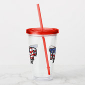 Trump 2024 zwaaien vlag acryl drinkbeker (Links)