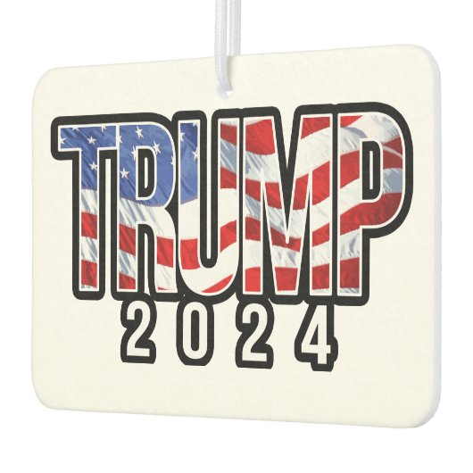 Trump 2024 zwaaien vlag luchtverfrisser (Links)