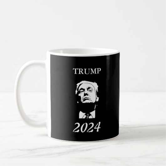 Trump 2024 zwarte Mok (Links)