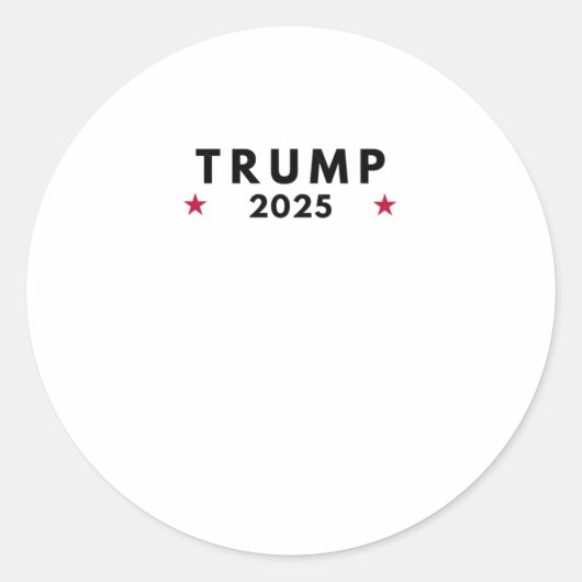 Trump 2025 2 ronde sticker (Voorkant)